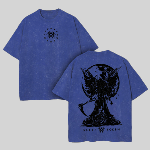 Sleep Token Printed Unisex Washed T-Shirt Image - 5
