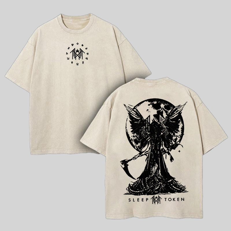 Sleep Token Printed Unisex Washed T-Shirt Image - 7