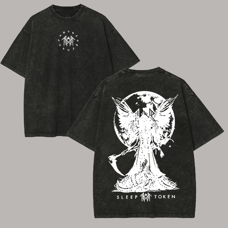 Sleep Token Printed Unisex Washed T-Shirt Image - 8