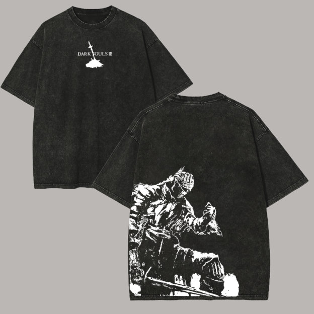 Dark Souls III Printed Unisex Washed T-Shirt