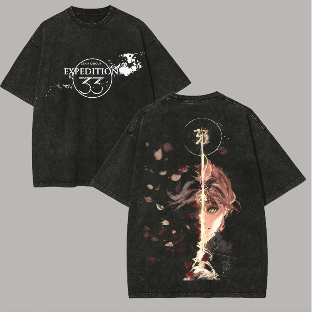 Clair Obscur: Expedition 33 Printed Unisex Washed T-Shirt Image - 1