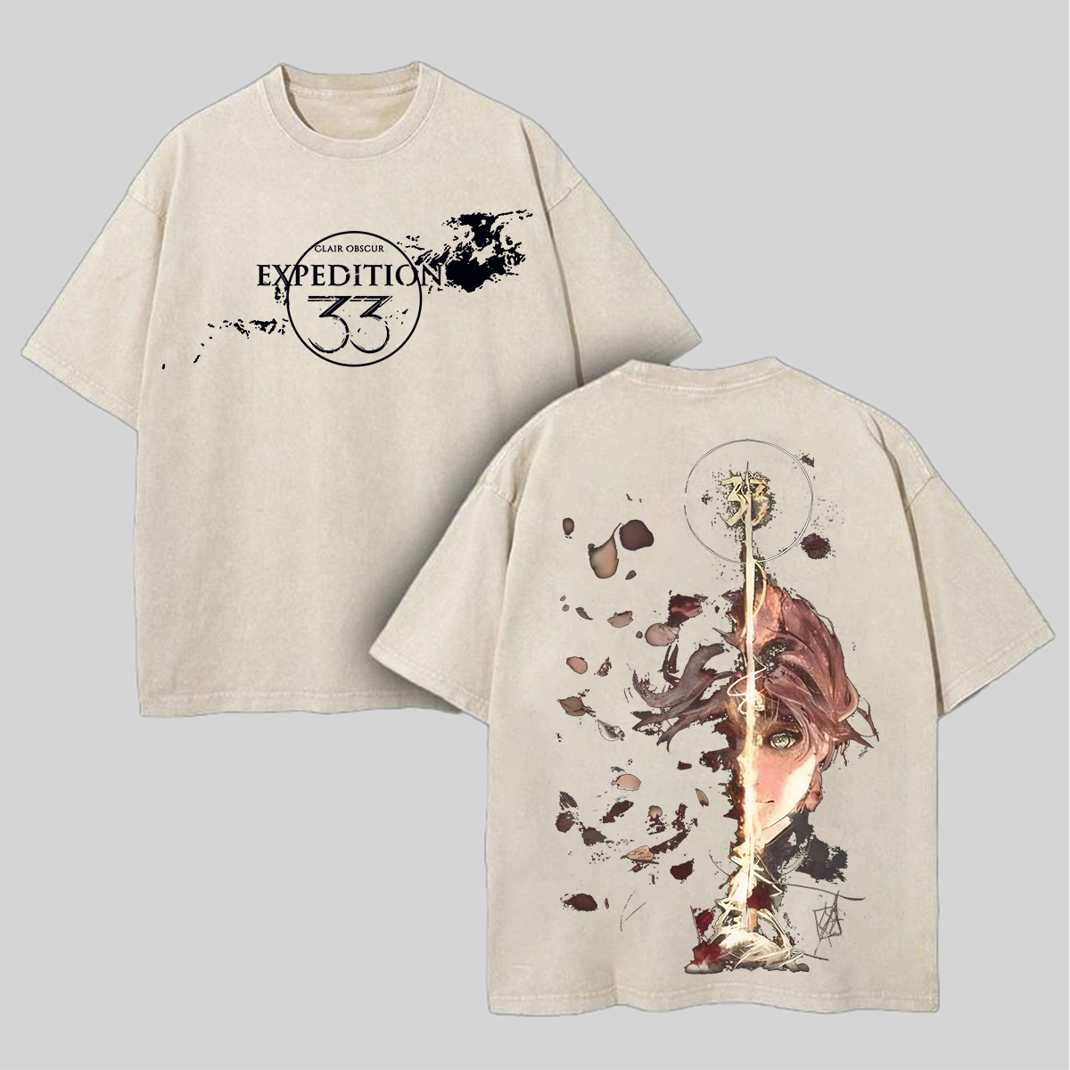 Clair Obscur: Expedition 33 Printed Unisex Washed T-Shirt Image - 3