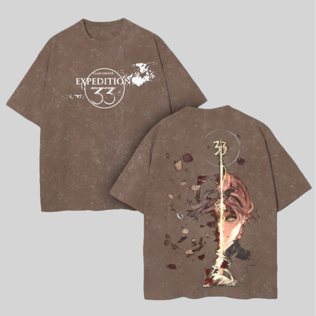 Clair Obscur: Expedition 33 Printed Unisex Washed T-Shirt Image - 5