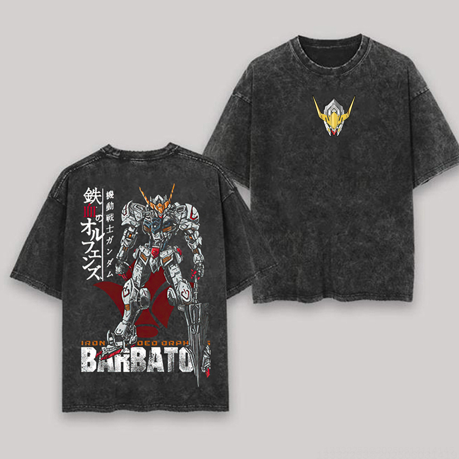 Mobile Suit Gundam Printed Unisex Washed T-Shirt