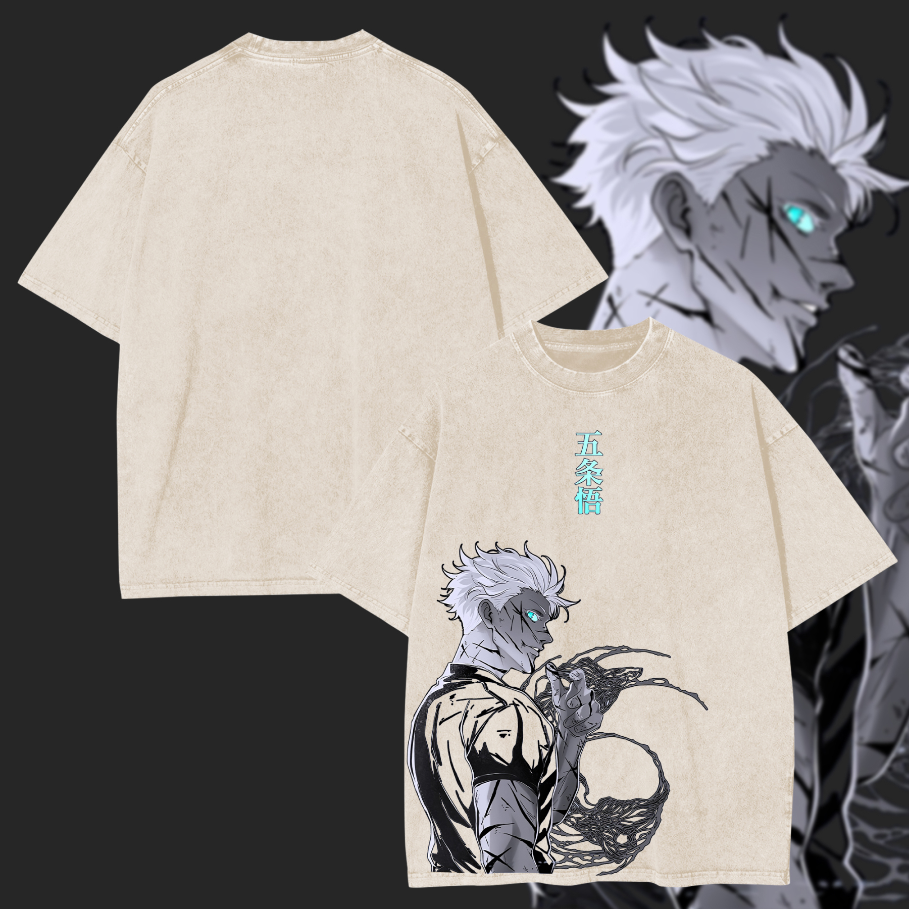 Gojo Satoru Printed Unisex Washed T-Shirt