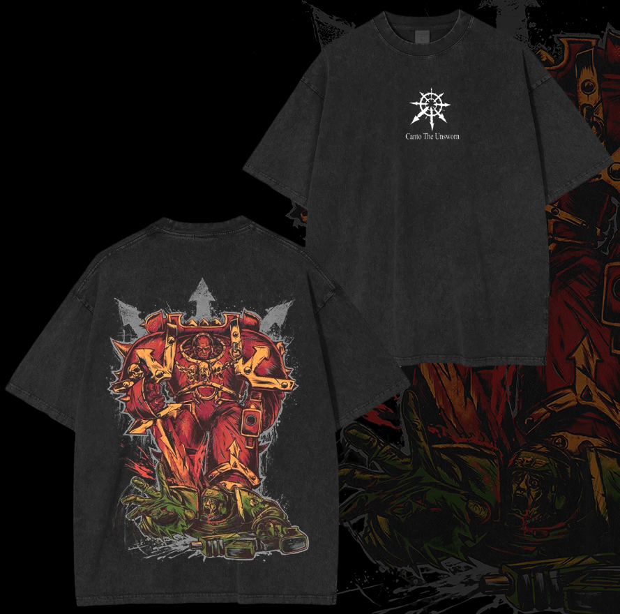 40K Printed Unisex Washed T-Shirt