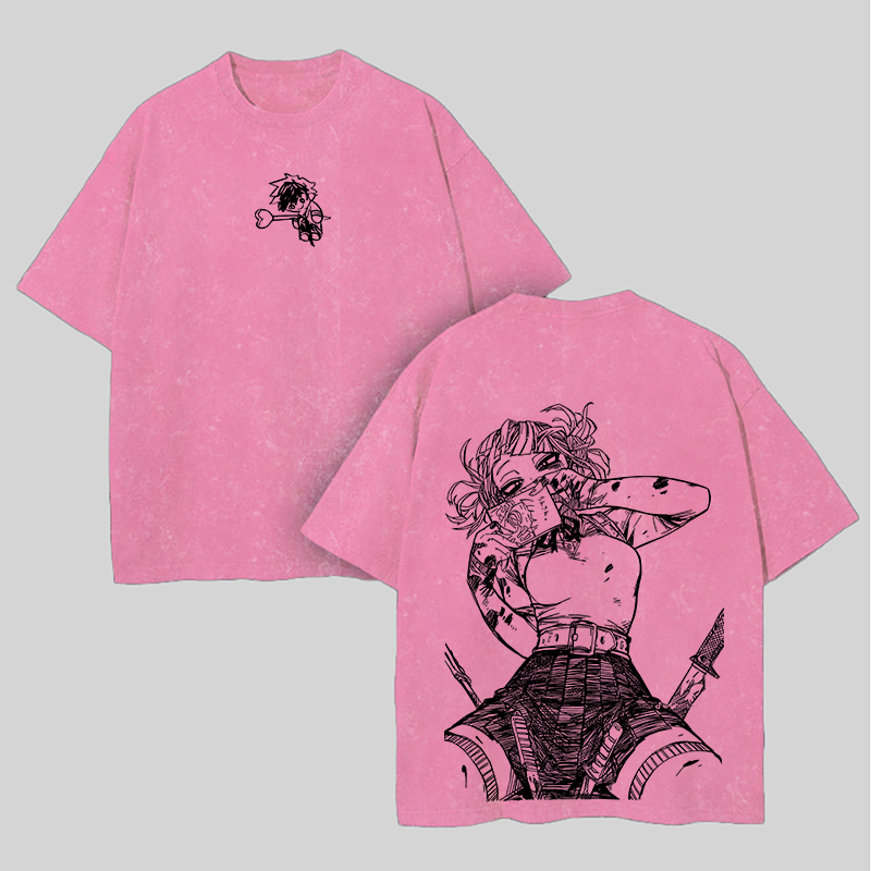 Himiko Toga Printed Unisex Washed T-Shirt Image - 6