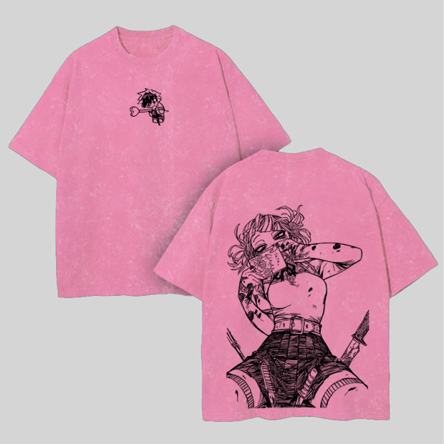 Himiko Toga Printed Unisex Washed T-Shirt Image - 6