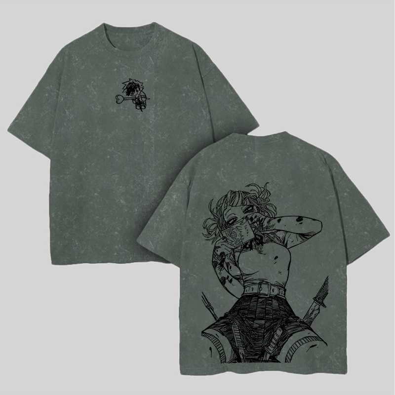 Himiko Toga Printed Unisex Washed T-Shirt Image - 5