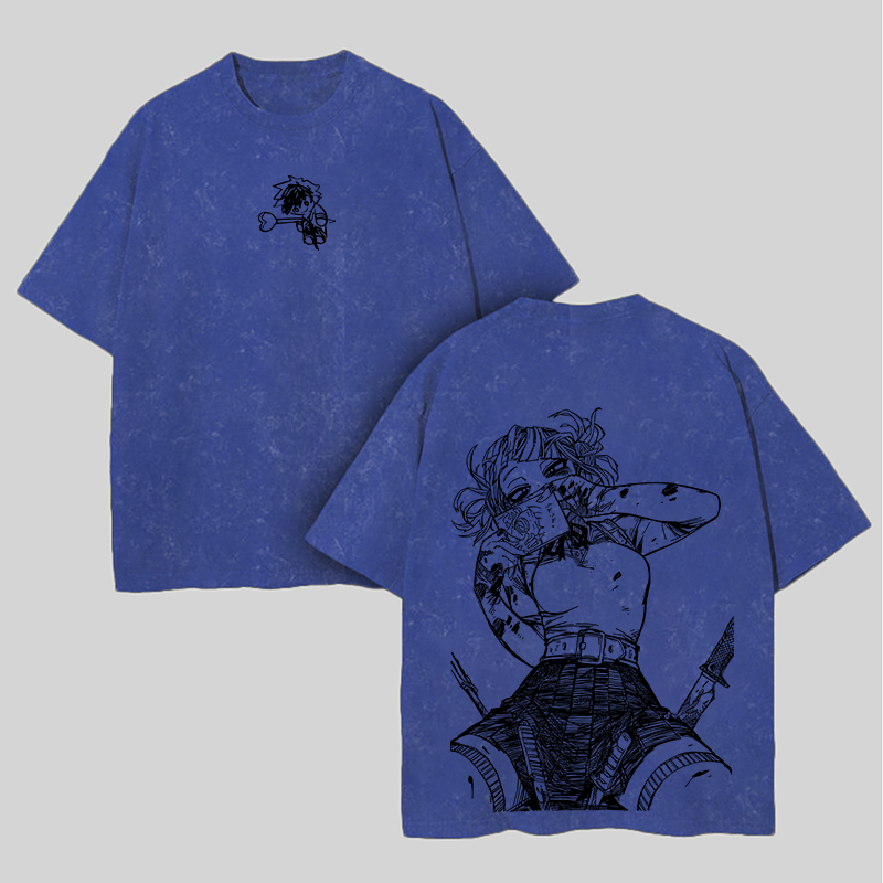 Himiko Toga Printed Unisex Washed T-Shirt Image - 4
