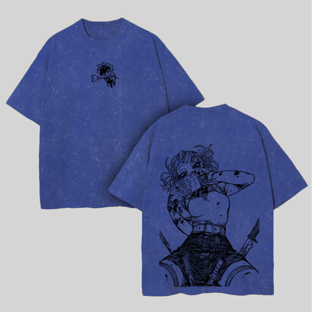 Himiko Toga Printed Unisex Washed T-Shirt Image - 4