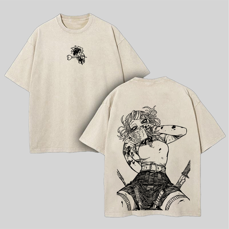 Himiko Toga Printed Unisex Washed T-Shirt Image - 3