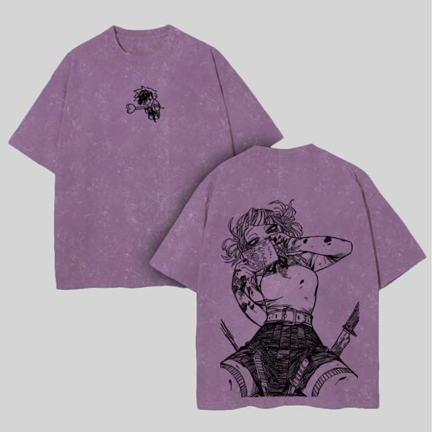 Himiko Toga Printed Unisex Washed T-Shirt Image - 7