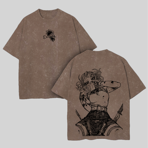 Himiko Toga Printed Unisex Washed T-Shirt Image - 8