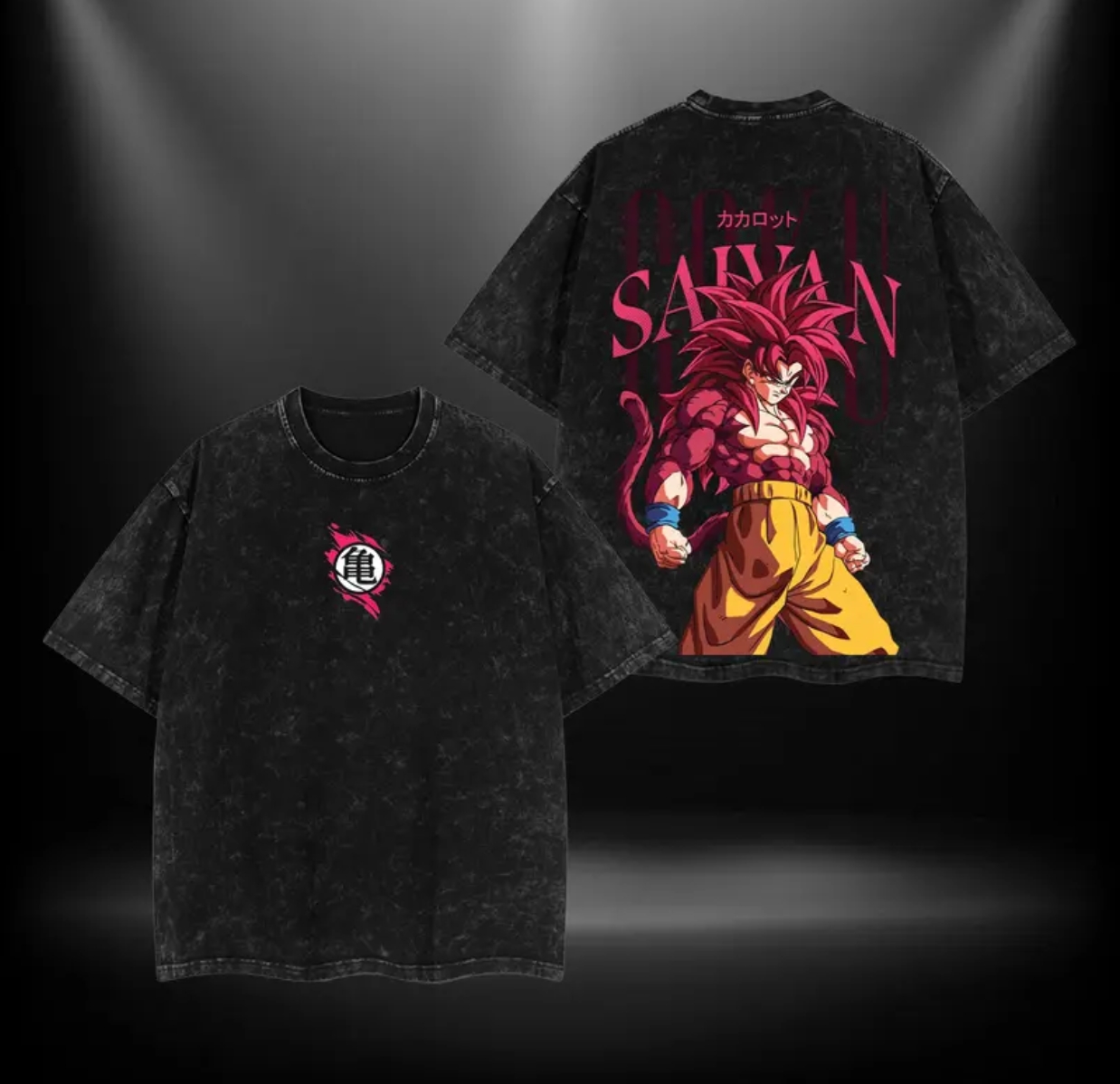 Dragon Ball Super Saiyan Printed Unisex Washed T-Shirt