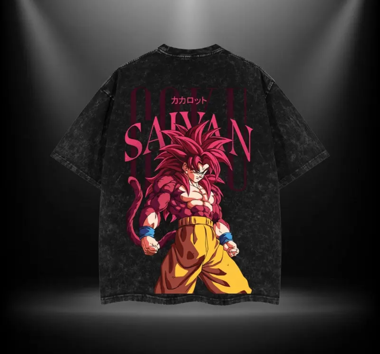 Dragon Ball Super Saiyan Printed Unisex Washed T-Shirt