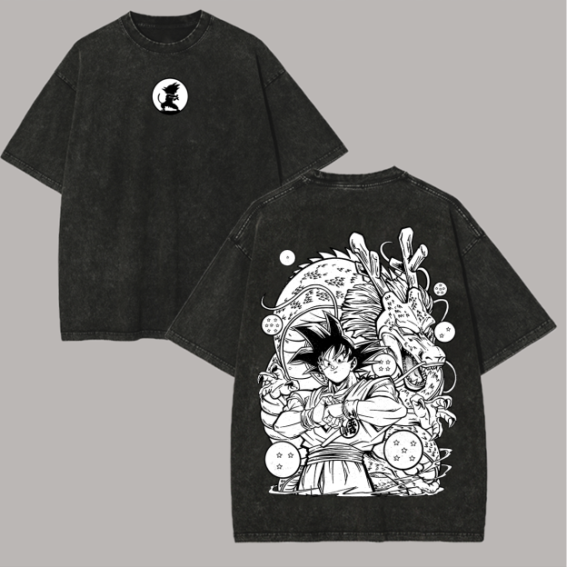 Dragon Ball Z Son Goku Printed Unisex Washed T-Shirt