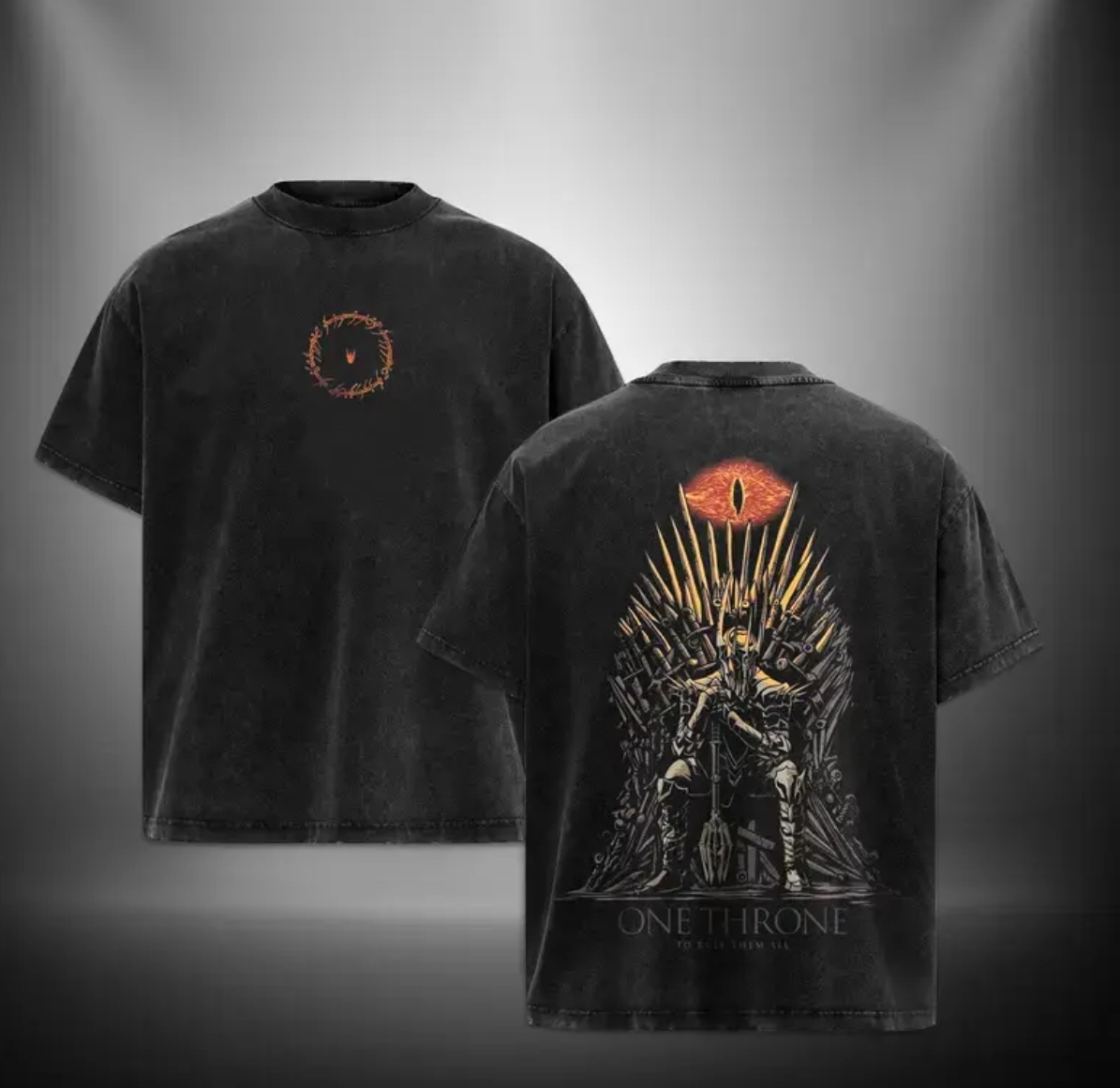 The Lord Of The Rings Printed Unisex Washed T-Shirt