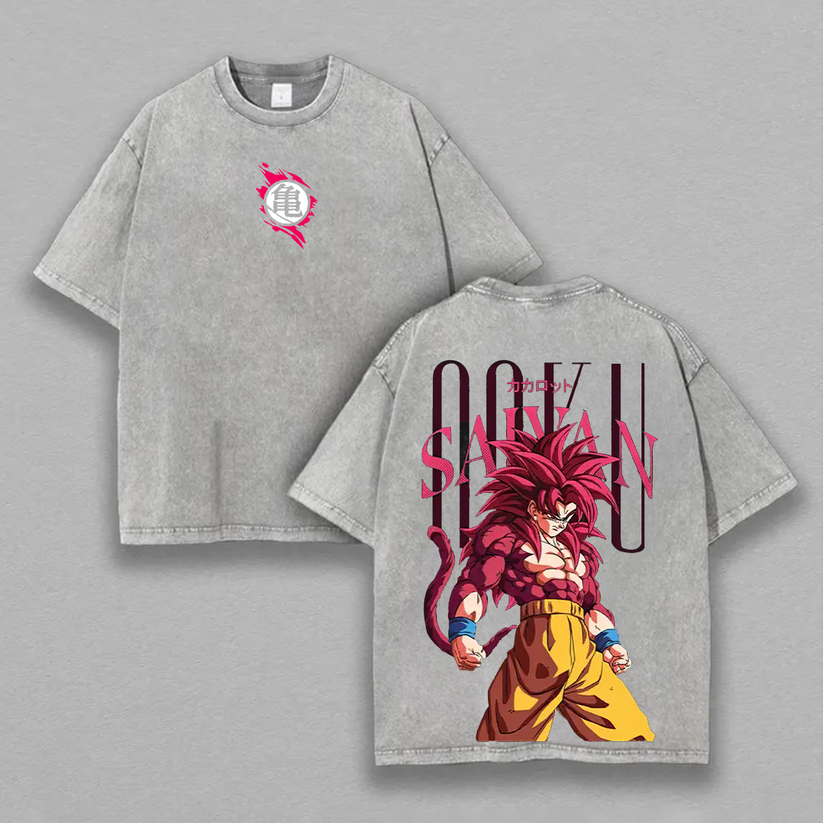 Dragon Ball Super Saiyan Printed Unisex Washed T-Shirt