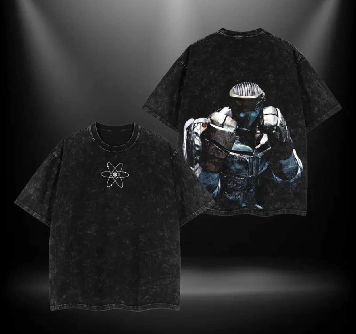 Real Steel Printed Unisex Washed T-Shirt Image - 1