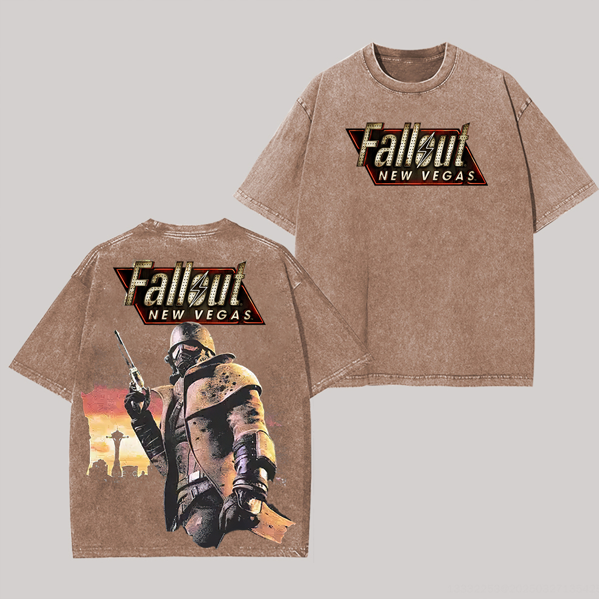 Fallout: New Vegas Printed Unisex Washed T-Shirt Image - 4