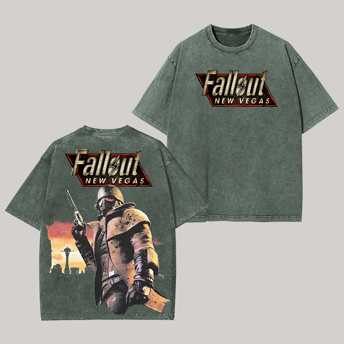 Fallout: New Vegas Printed Unisex Washed T-Shirt Image - 5