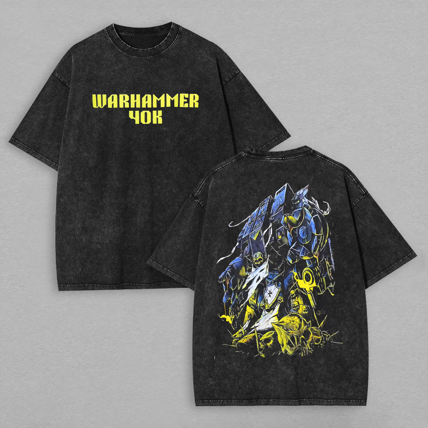40K Printed Unisex Washed T-Shirt
