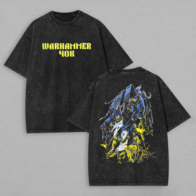 40K Printed Unisex Washed T-Shirt
