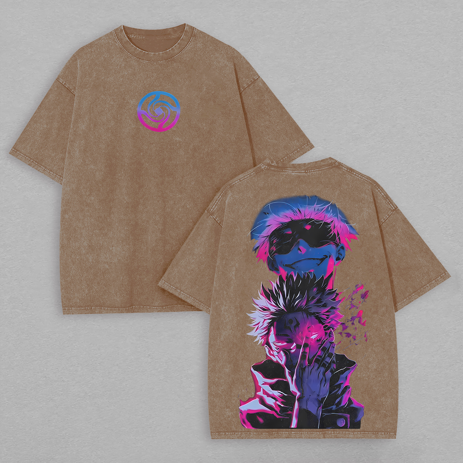 Jujutsu Kaisen Printed Unisex Washed T-Shirt Image - 5