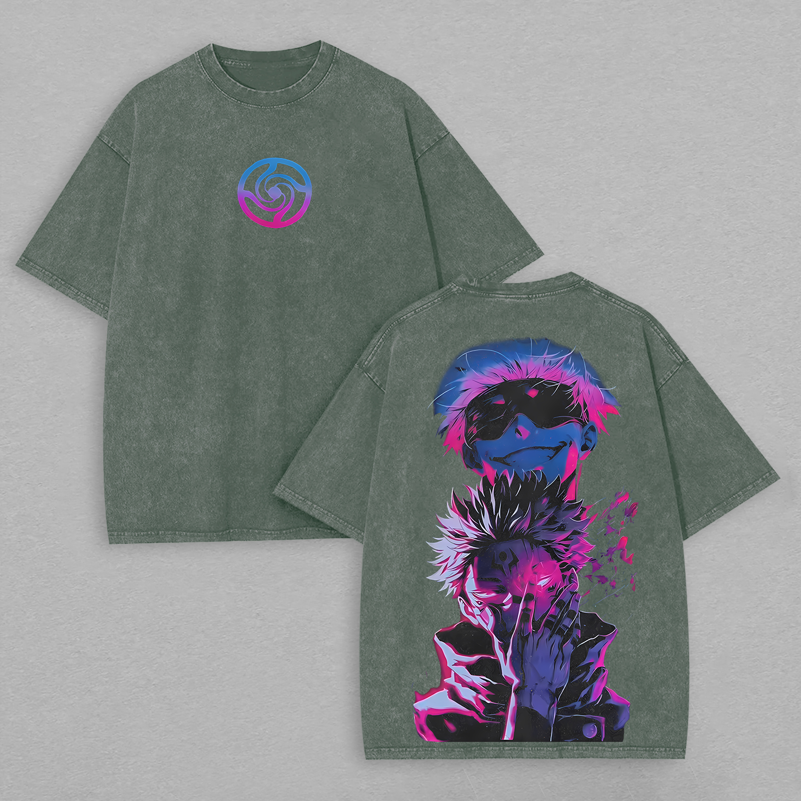 Jujutsu Kaisen Printed Unisex Washed T-Shirt Image - 4