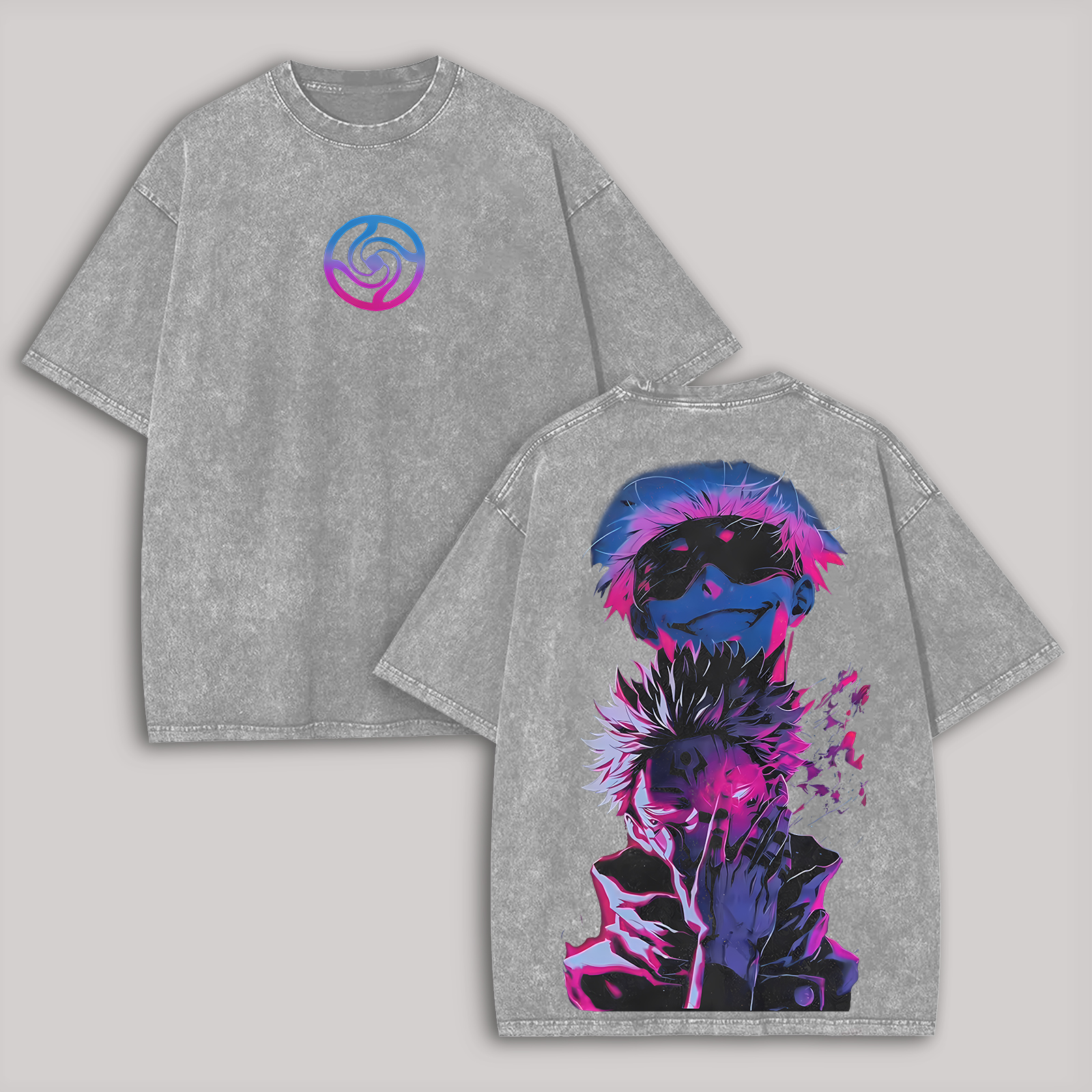 Jujutsu Kaisen Printed Unisex Washed T-Shirt Image - 2