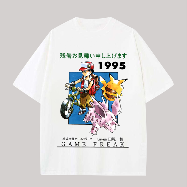 Game Freak Printed Oversized Unisex T-shirts Image - 2