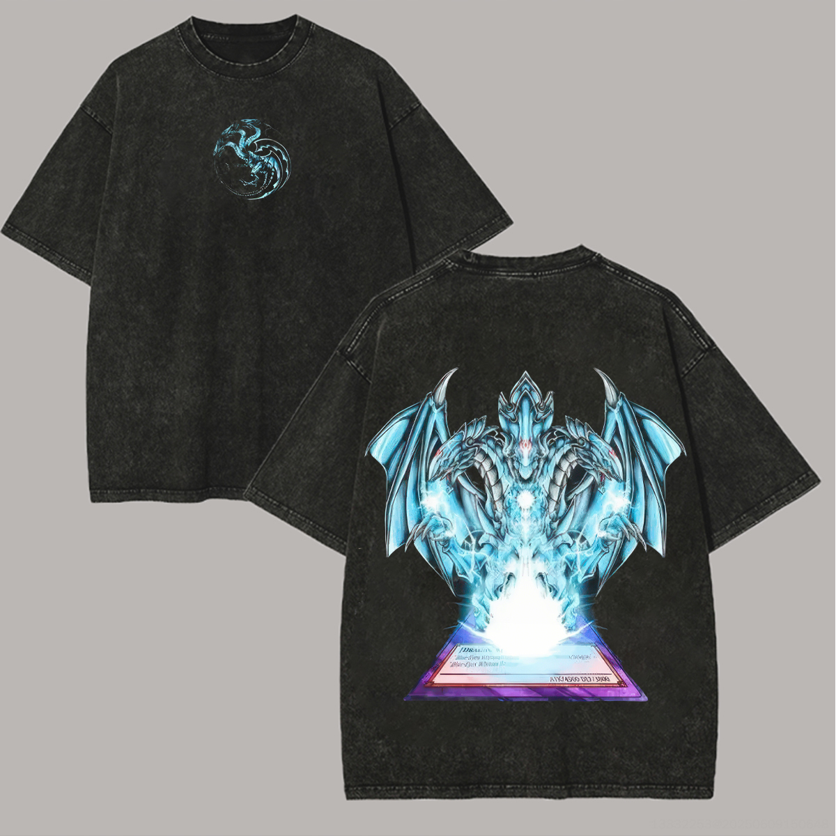 Yu-Gi-Oh! Blue-Eyes Ultimate Dragon Printed Unisex Washed T-shirt