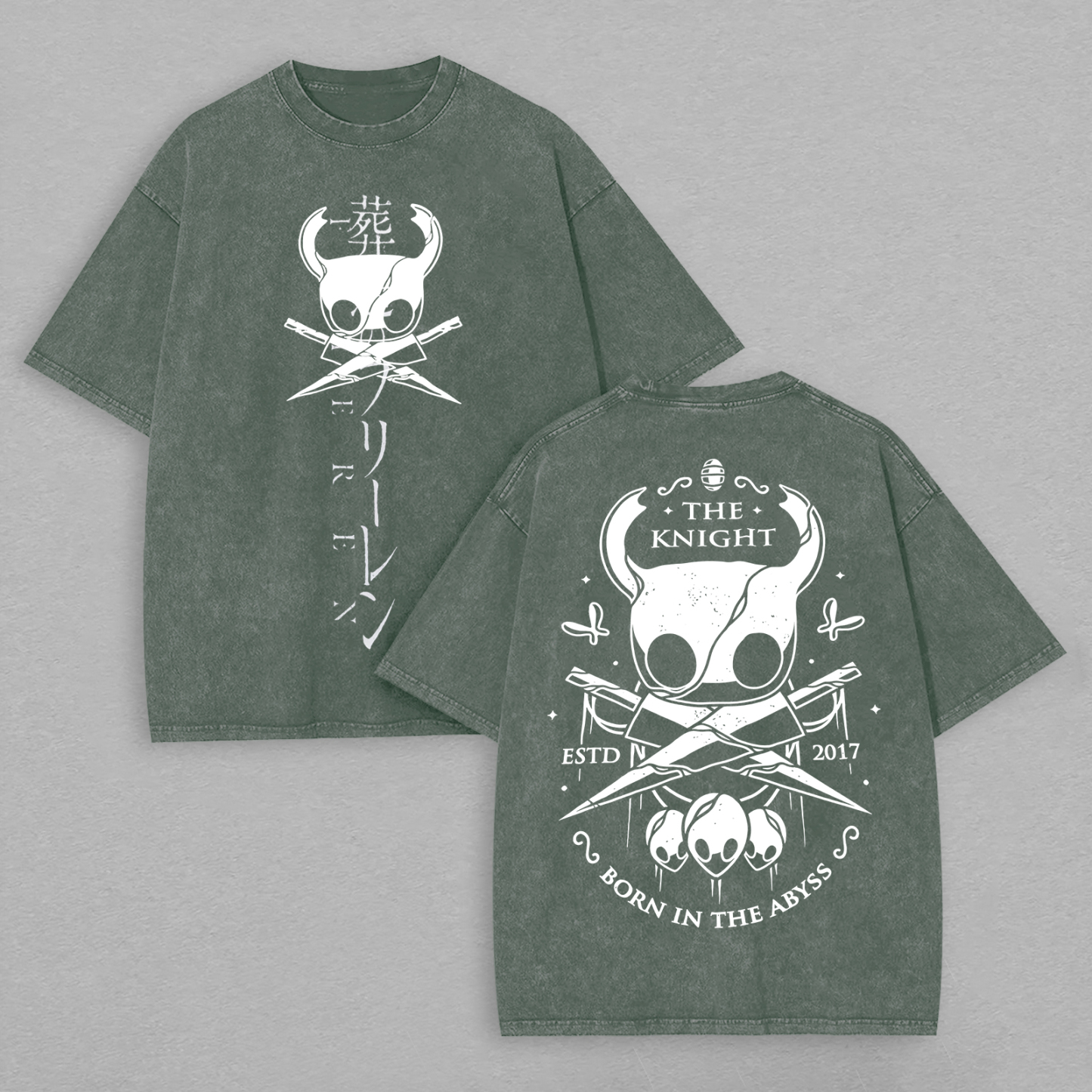 Hollow Knight Born In The Abyss Printed Unisex Washed T-Shirt