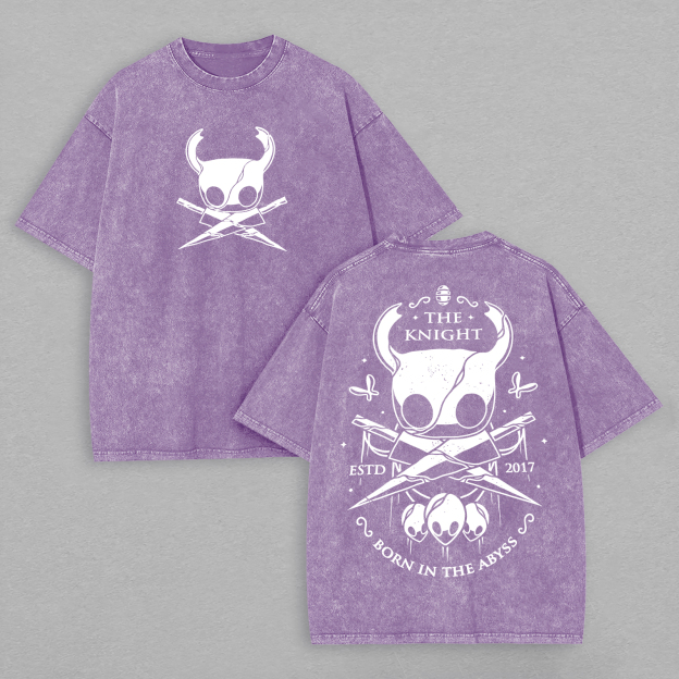 Hollow Knight Born In The Abyss Printed Unisex Washed T-Shirt
