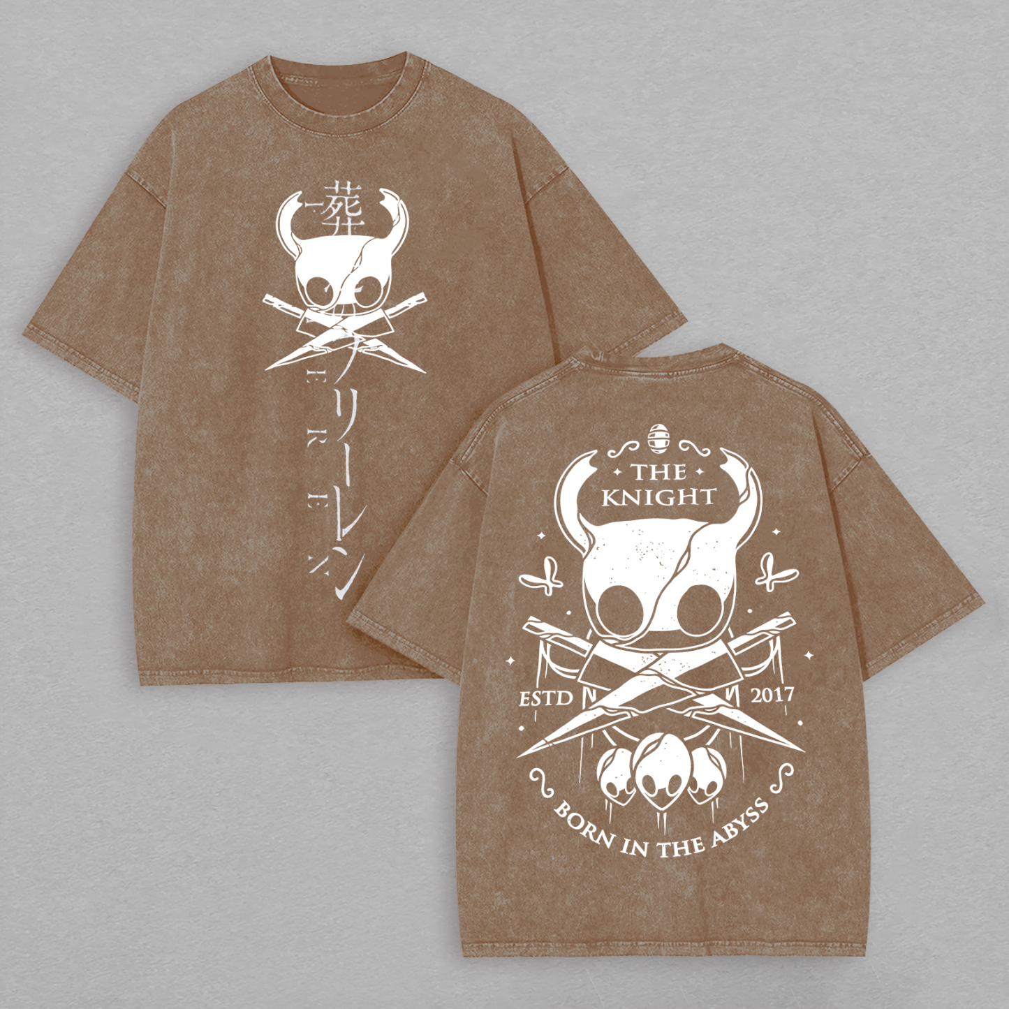 Hollow Knight Born In The Abyss Printed Unisex Washed T-Shirt