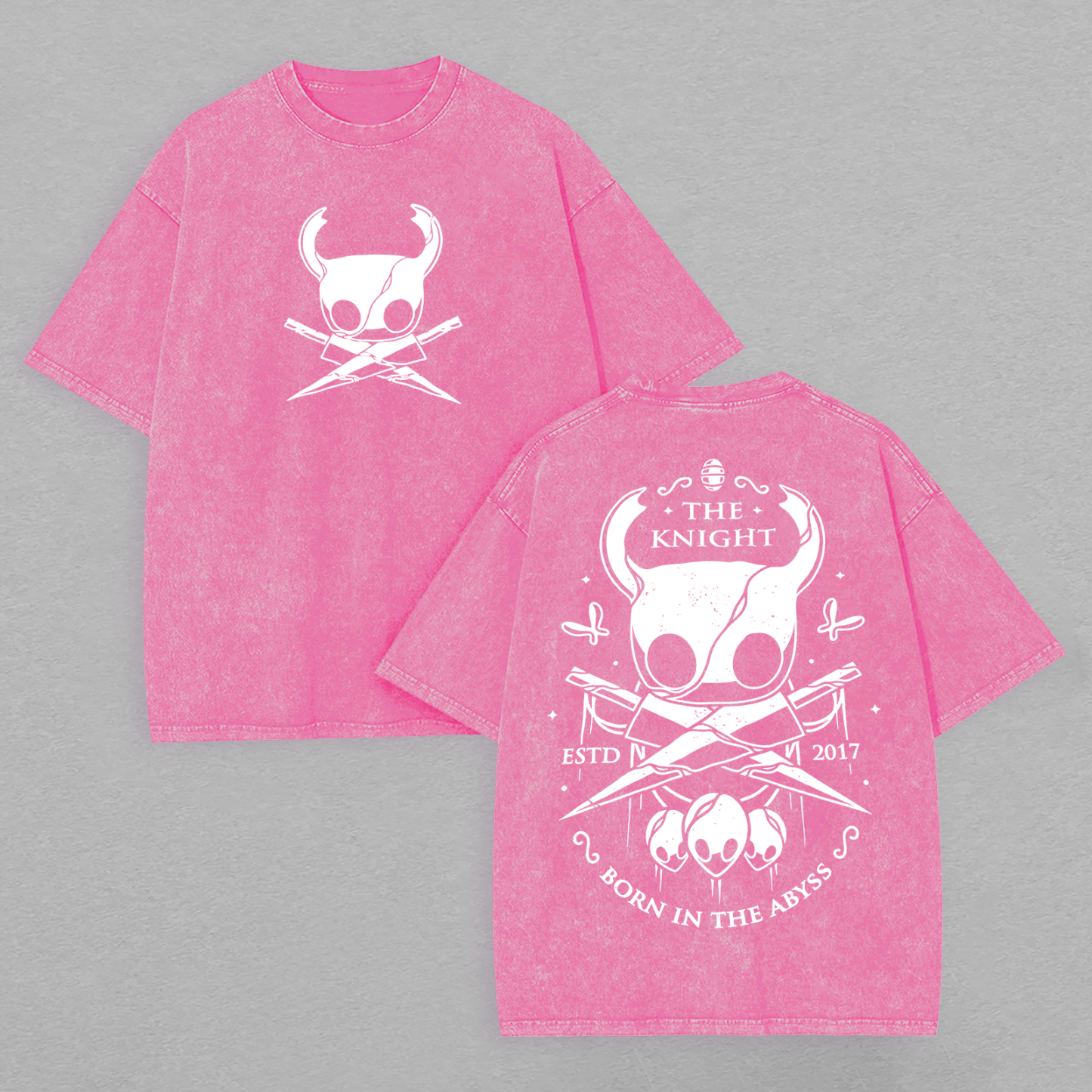 Hollow Knight Born In The Abyss Printed Unisex Washed T-Shirt