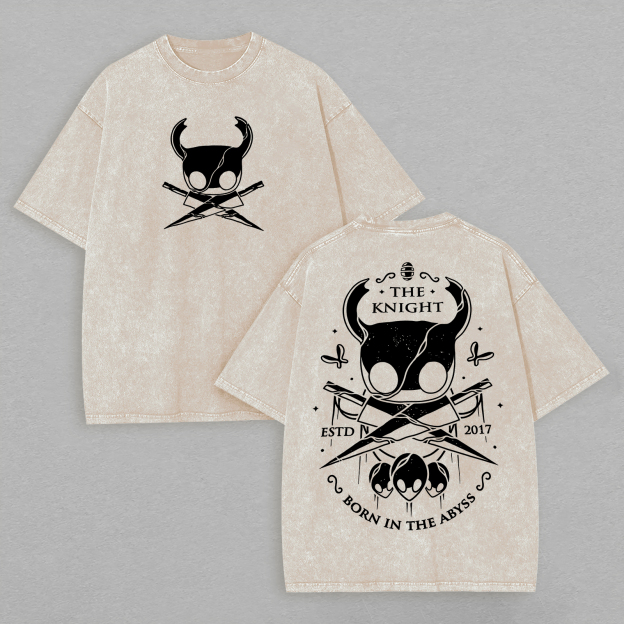 Hollow Knight Born In The Abyss Printed Unisex Washed T-Shirt