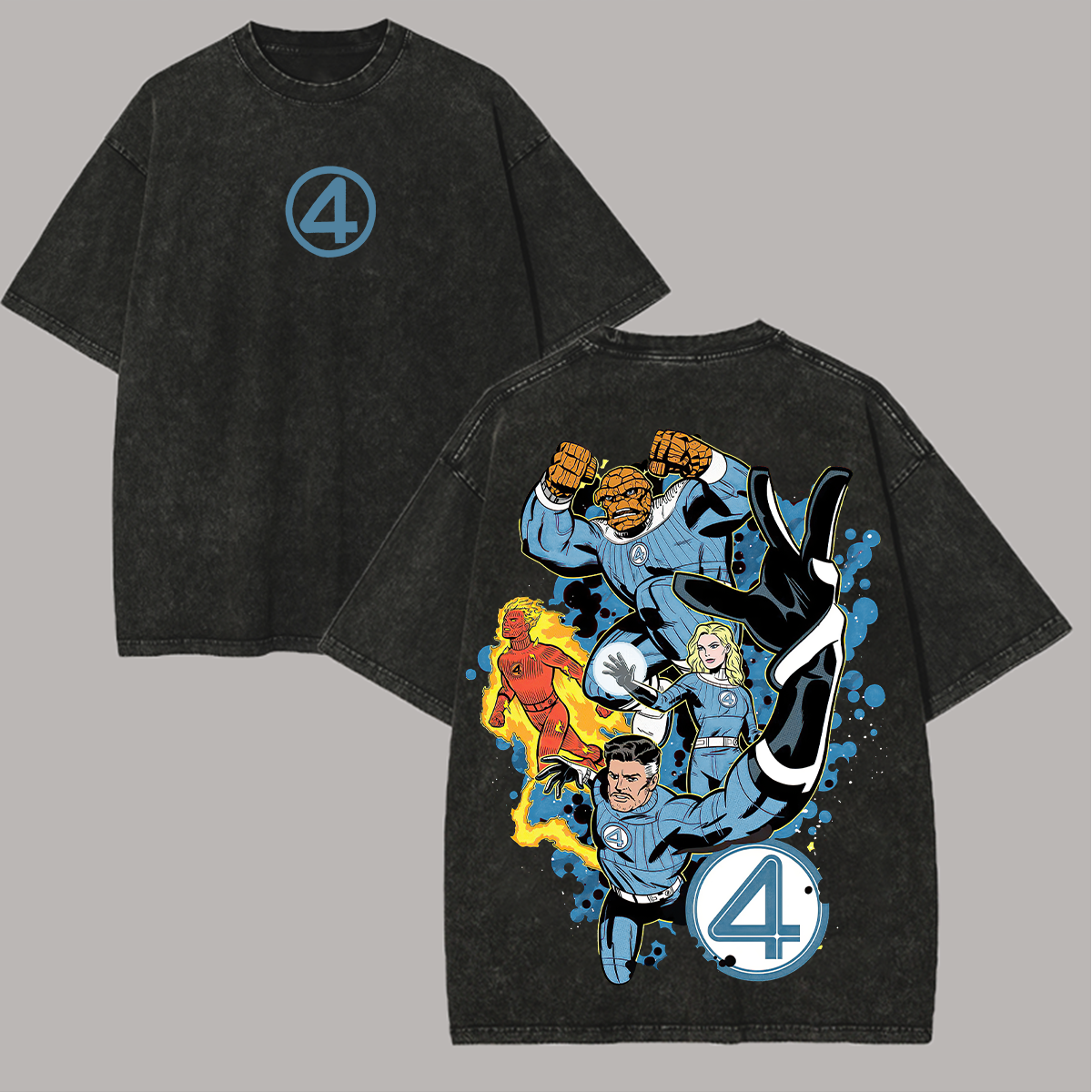 The Fantastic Four: First Steps Printed Unisex Washed T-Shirt Image - 1