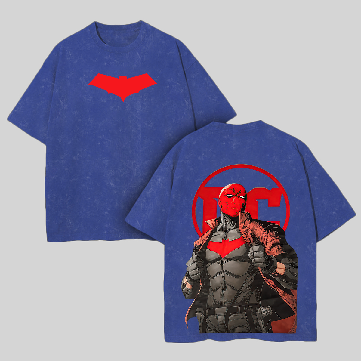 Red Hood Printed Unisex Washed T-Shirt Image - 4