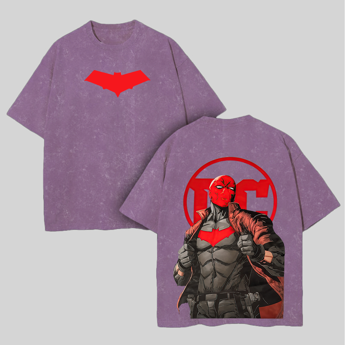 Red Hood Printed Unisex Washed T-Shirt Image - 7