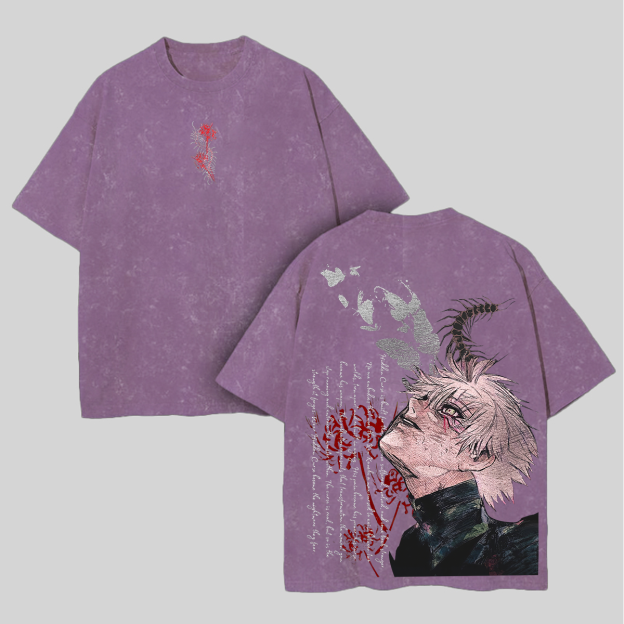 Tokyo Ghoul Printed Unisex Washed T-Shirt Image - 6