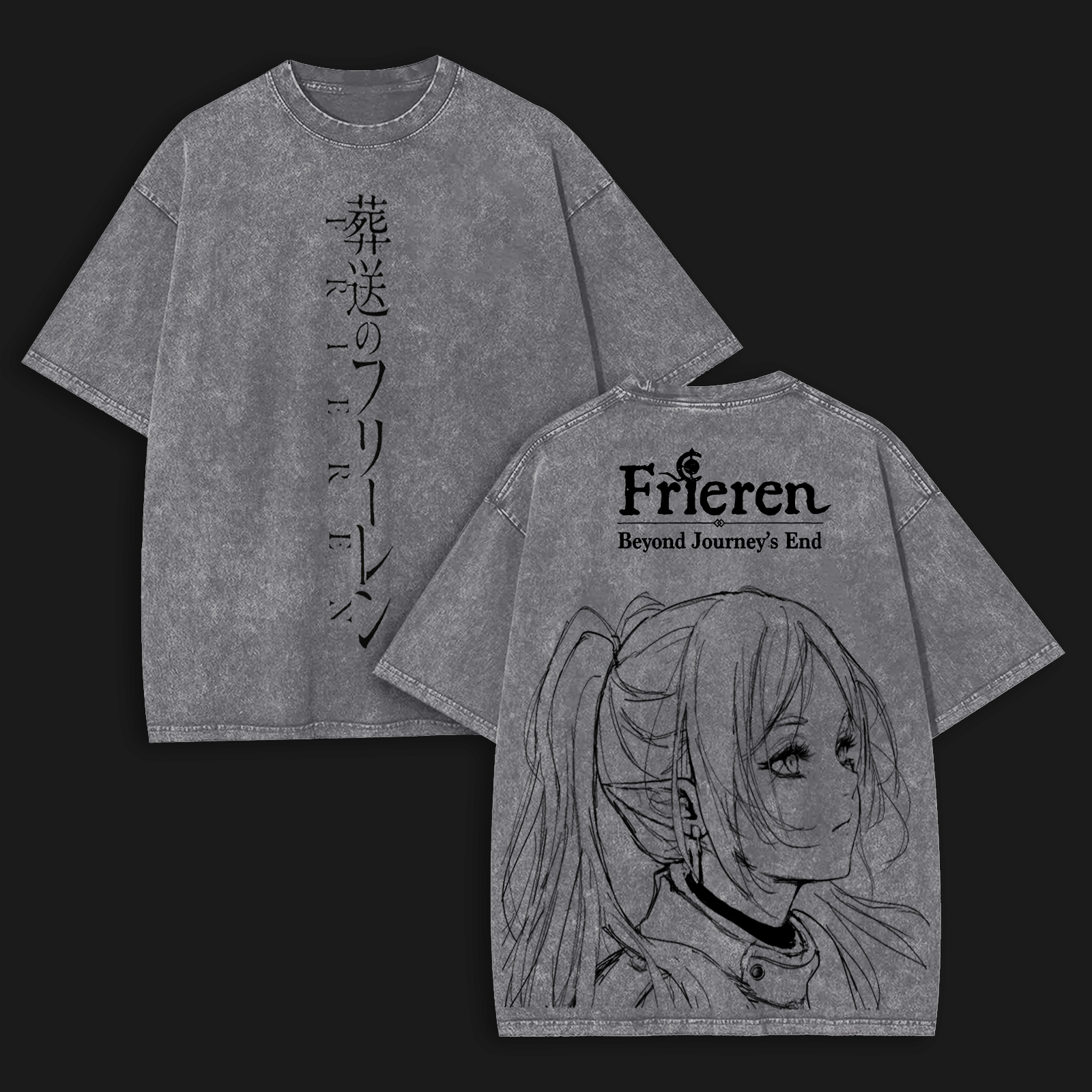 Frieren: Beyond Journey's End Printed Unisex Washed T-Shirt Image - 1