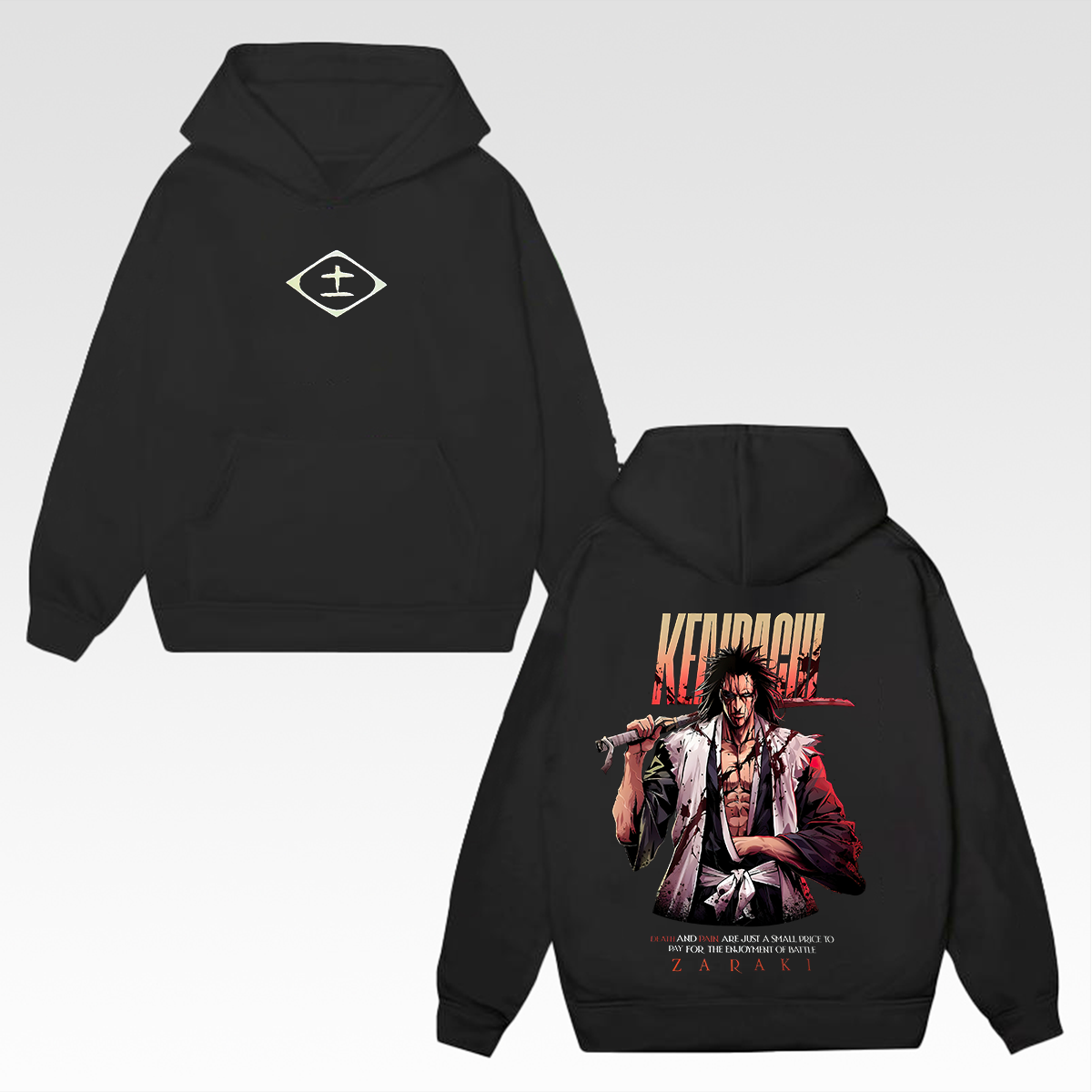 Kenpachi Zaraki Printed Unisex Oversized Hoodie Image - 1