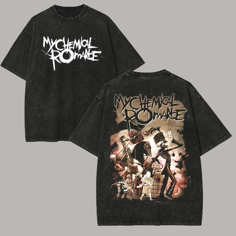 My Chemical Romance Printed Unisex Washed T-Shirt Image - 1