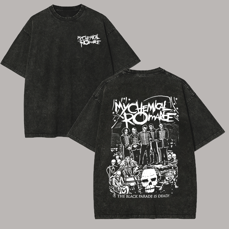 My Chemical Romance Printed Unisex Washed T-Shirt Image - 1