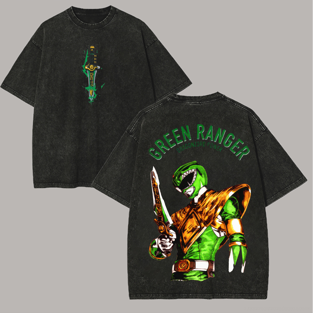 Power Rangers Green Ranger Printed Unisex Washed T-Shirt