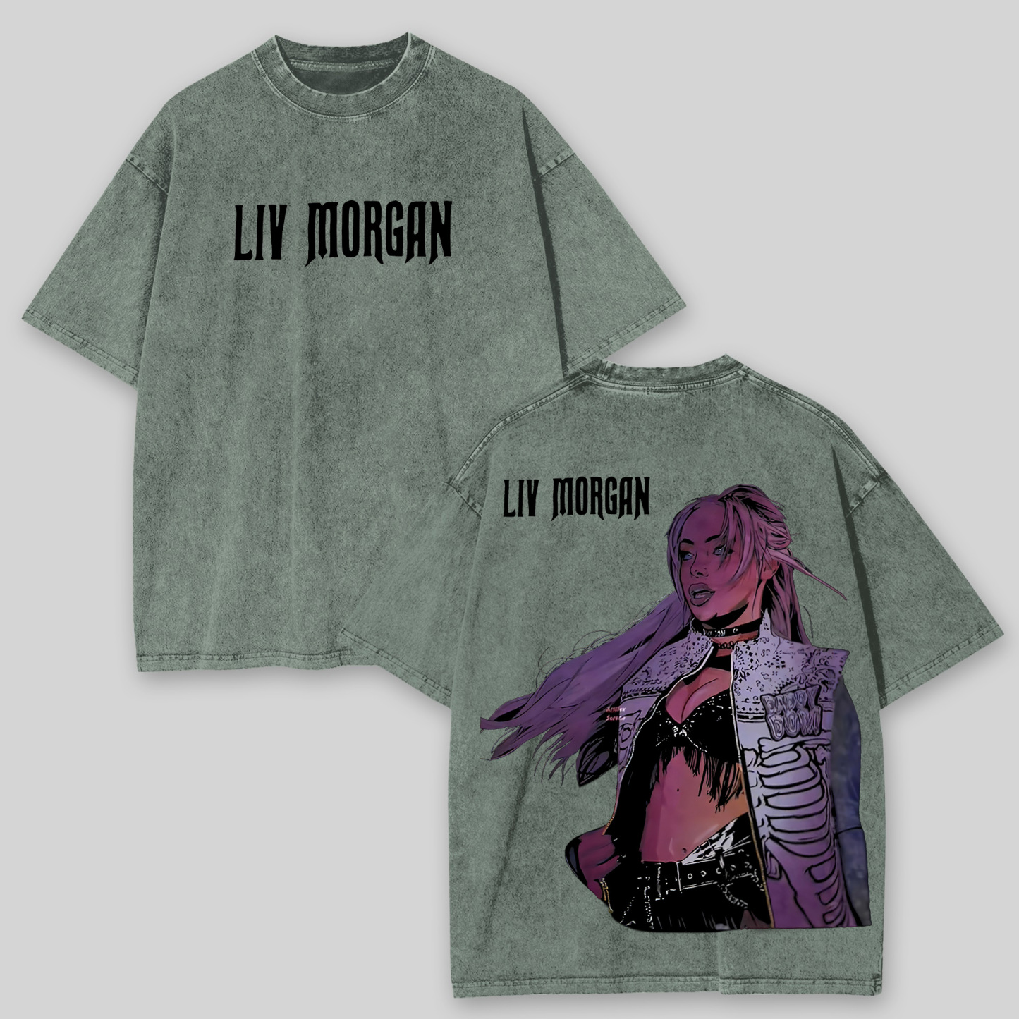 Liv Morgan Printed Unisex Washed T-shirt Image - 5