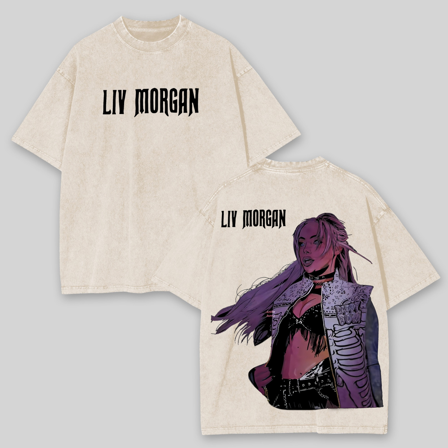 Liv Morgan Printed Unisex Washed T-shirt Image - 3