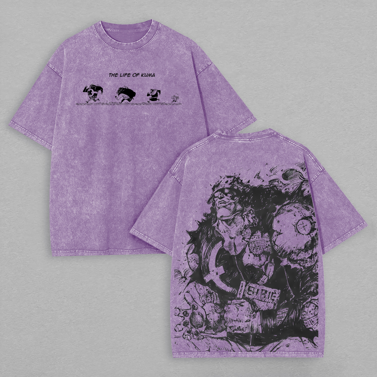 The Life of Kuma One Piece Printed Unisex Washed T-Shirt Image - 6